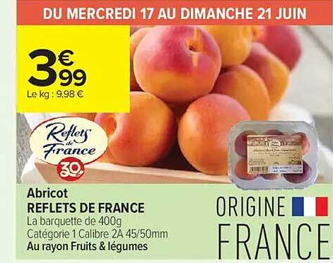 Abricot REFLETS DE FRANCE
