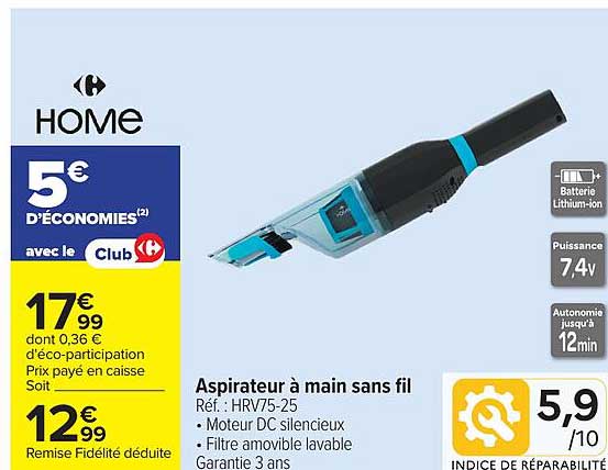Aspirateur à main sans fil
