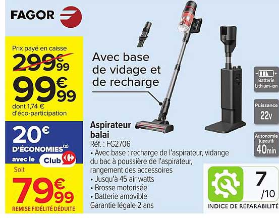 Aspirateur balai