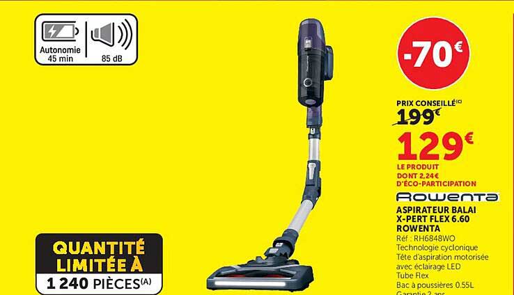 ASPIRATEUR BALAI X-PERT FLEX 6.60 ROWENTA