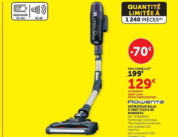 ASPIRATEUR BALAI X-PERT FLEX 6.60 ROWENTA