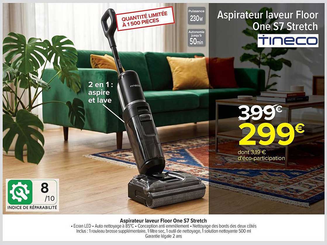 Aspirateur laveur Floor One S7 Stretch