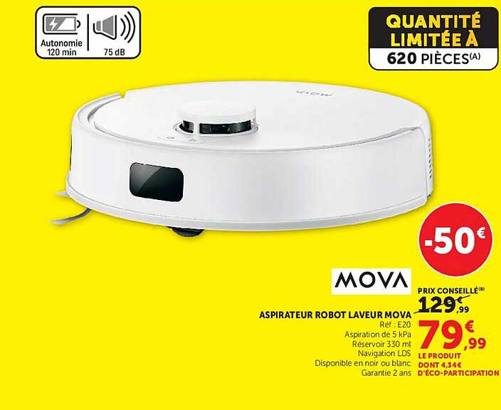 ASPIRATEUR ROBOT LAVEUR MOVA