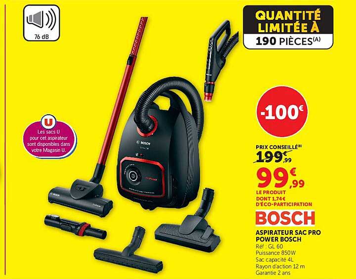 ASPIRATEUR SAC PRO POWER BOSCH