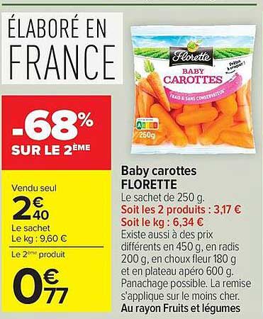 Baby carottes FLORETTE