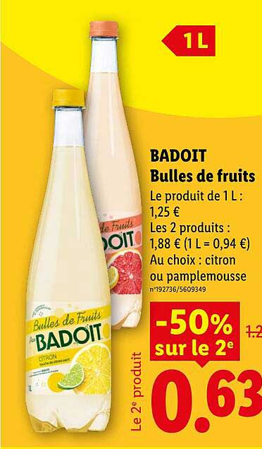 BADOIT Bulles de fruits