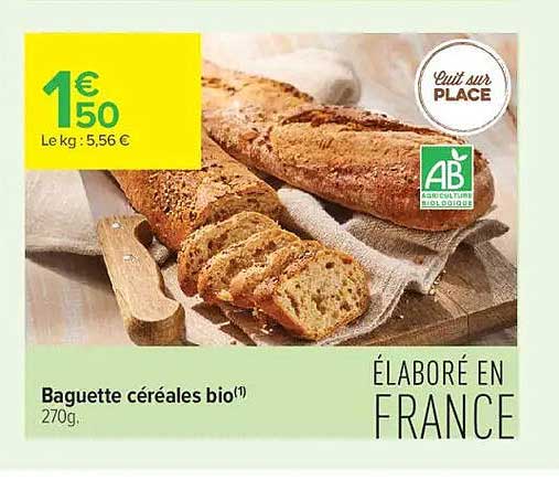 Baguette céréales bio