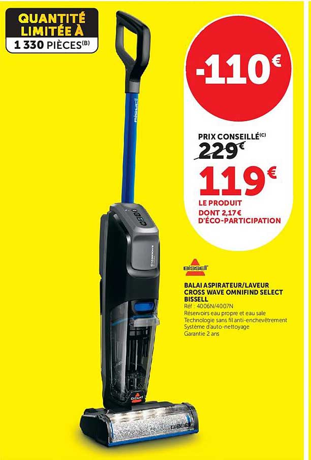 BALAi ASPIRATEUR/LAVEUR CROSS WAVE OMNIFIND SELECT BISSELL