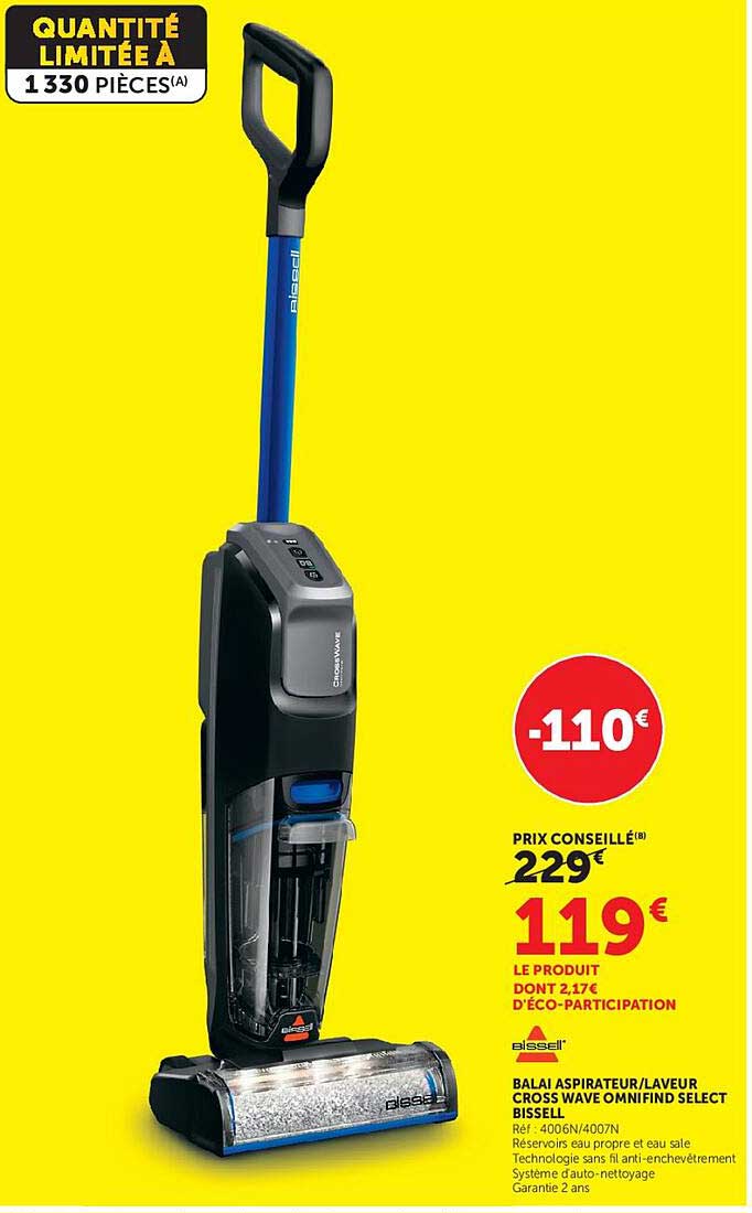 BALAI ASPIRATEUR/LAVEUR CROSSWAVE OMNIFIND SELECT BISSELL
