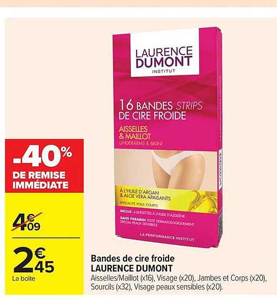 Bandes de cire froide LAURENCE DUMONT