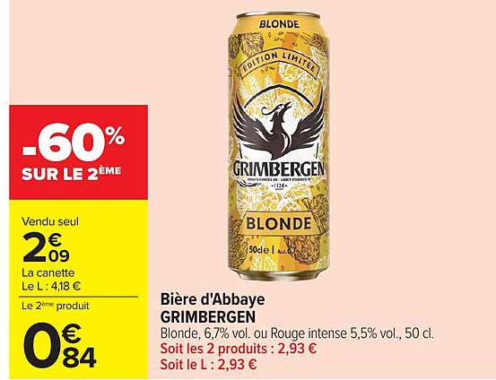 Bière d'Abbaye GRIMBERGEN