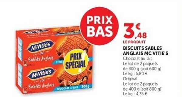 BISCUITS SABLES ANGLAIS MC VITIE'S