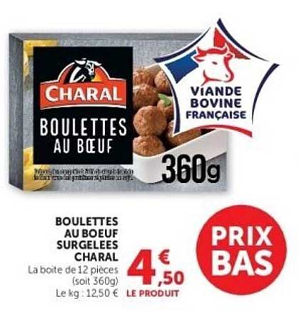 BOULETTES AU BOEUF SURGELEES CHARAL