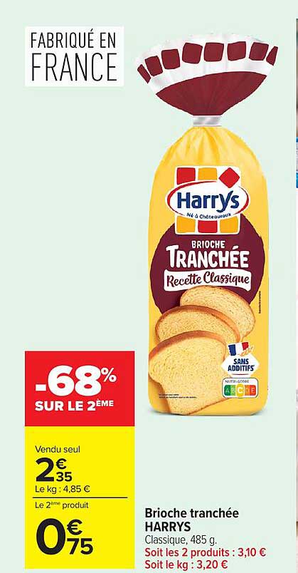 Brioche tranchée HARRYS