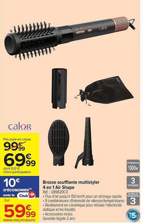 Brosse soufflante multistyler 4 en 1 Air Shape