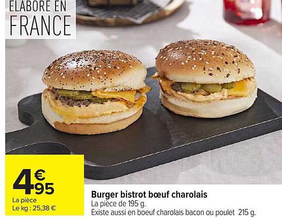 Burger bistrot boeuf charolais
