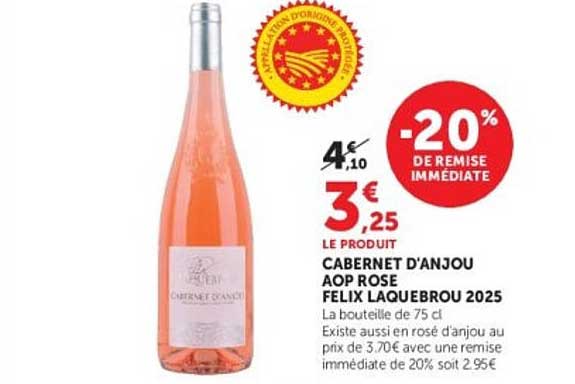 CABERNET D'ANJOU AOP ROSE FELIX LAQUEBROU 2025