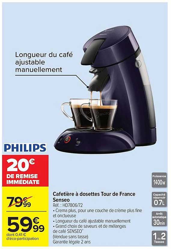 Cafetière à dosettes Tour de France Senseo
