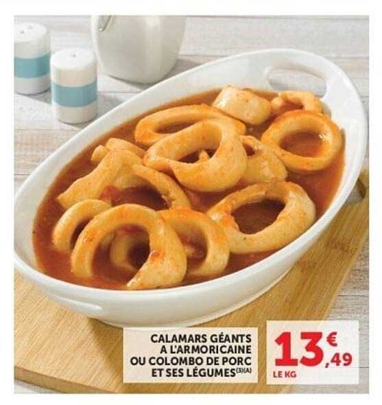 CALAMARS GÉANTS À L'ARMORICAINE OU COLOMBO DE PORC ET SES LÉGUMES