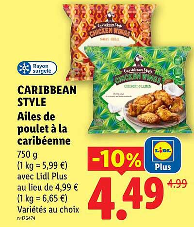 CARIBBEAN STYLE Ailes de poulet à la caribéenne