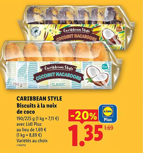 CARIBBEAN STYLE Biscuits à la noix de coco