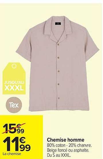 Chemise homme