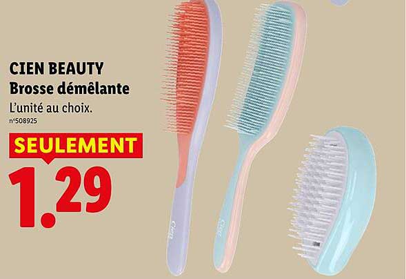 CIEN BEAUTY Brosse démêlante L’unité au choix.