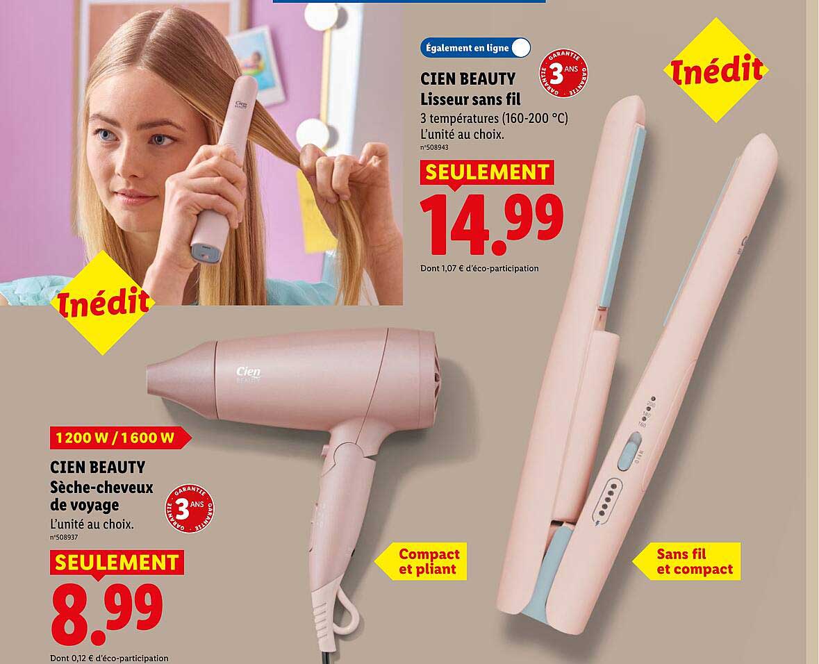 CIEN BEAUTY Lisseur sans fil