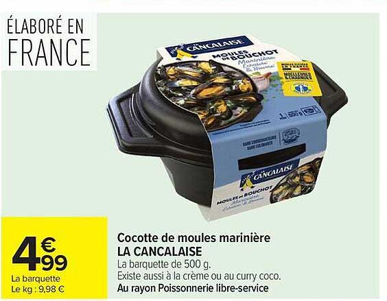 Cocotte de moules marinière LA CANCALAISE