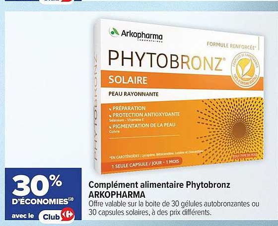 Complément alimentaire Phytobronz ARKOPHARMA