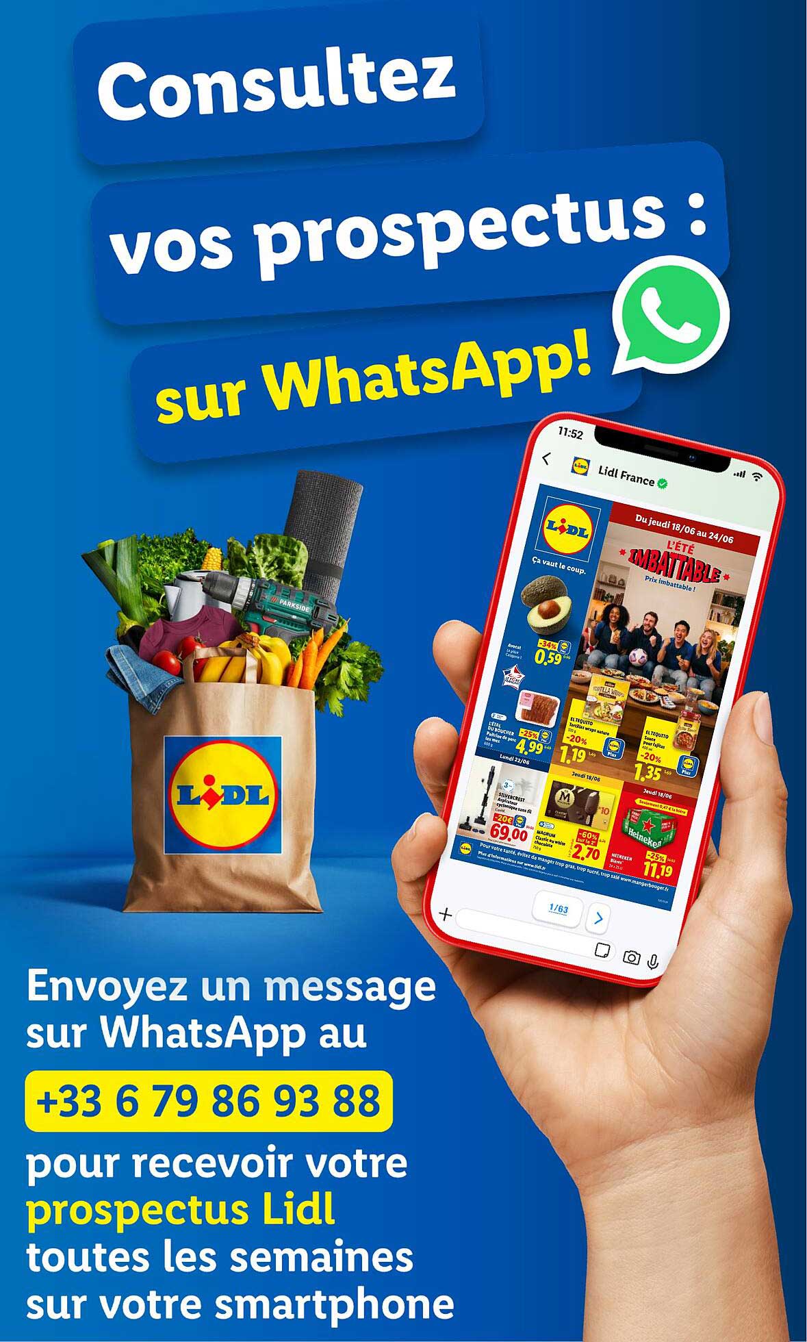 Consultez vos prospectus sur WhatsApp!