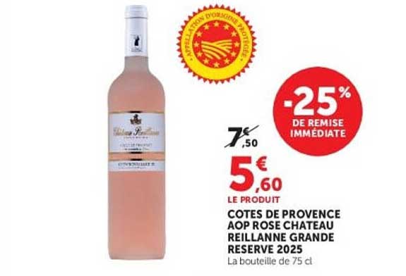 COTES DE PROVENCE AOP ROSE CHATEAU REILLANNE GRANDE RESERVE 2025