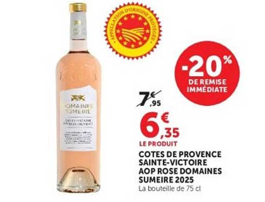 COTES DE PROVENCE SAINTE-VICTOIRE AOP ROSE DOMAINES SUMEIRE 2025