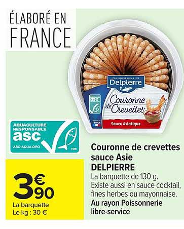 Couronne de crevettes sauce Asie DELPIERRE