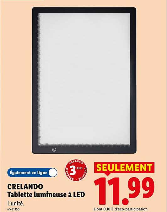 CRELANDO Tablette lumineuse à LED