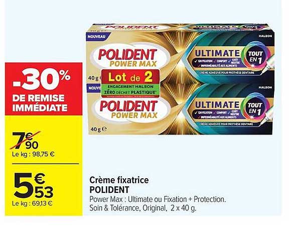Crème fixatrice POLIDENT