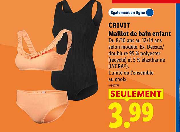 CRIVIT Maillot de bain enfant