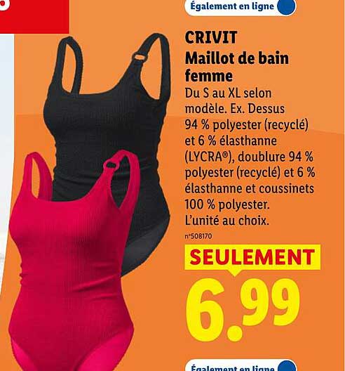 CRIVIT Maillot de bain femme