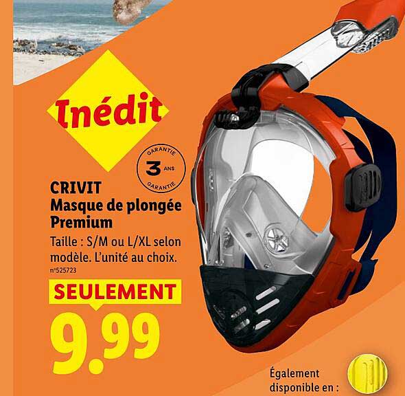 CRIVIT Masque de plongée Premium