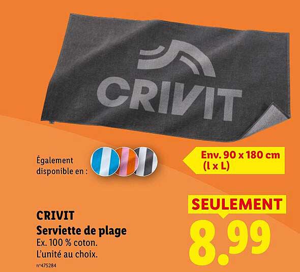 CRIVIT Serviette de plage