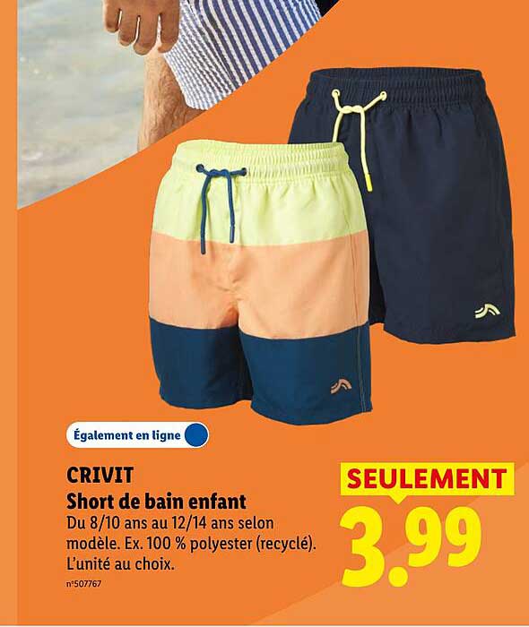 CRIVIT Short de bain enfant