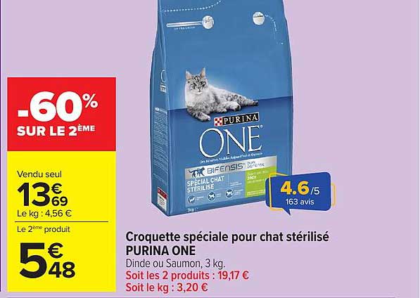 Croquette spéciale pour chat stérilisé PURINA ONE