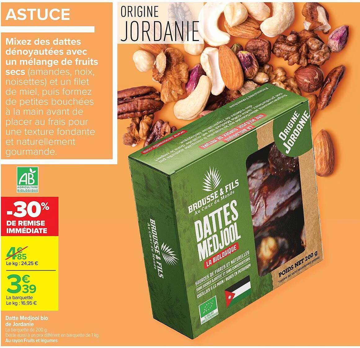 Datte Medjool bio de Jordanie