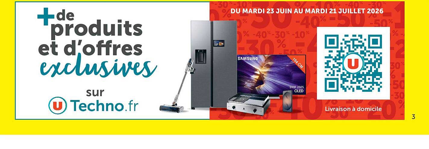 + de produits et d'offres exclusives sur U Techno.fr