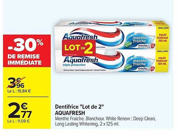 Dentifrice "Lot de 2" AQUAFRESH