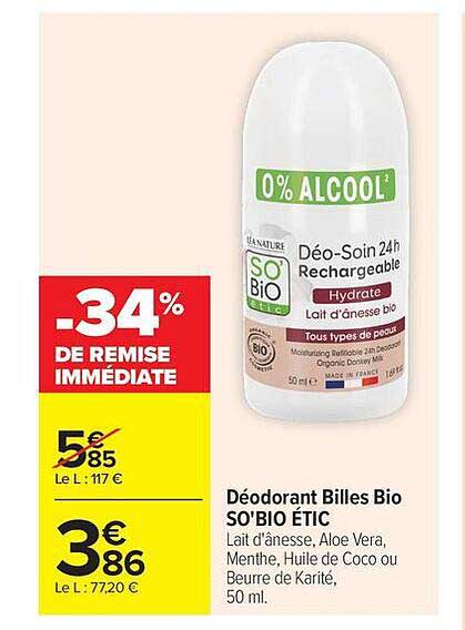 Déodorant Billes Bio SO'BIO ÉTIC