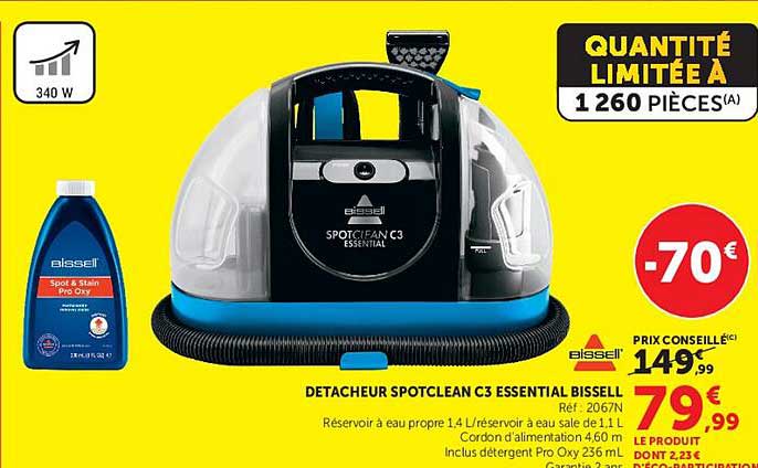 DÉTACHEUR SPOTCLEAN C3 ESSENTIAL BISSELL