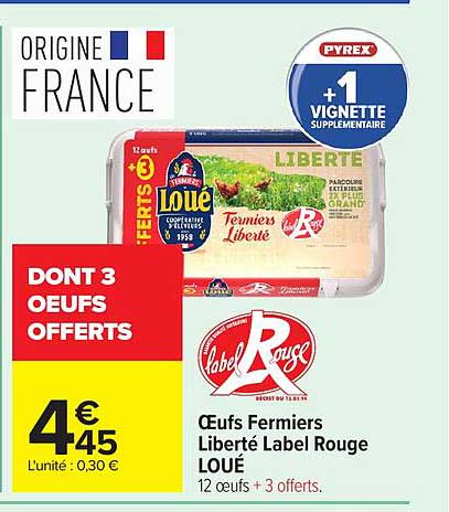 DONT 3 OEUFS OFFERTS