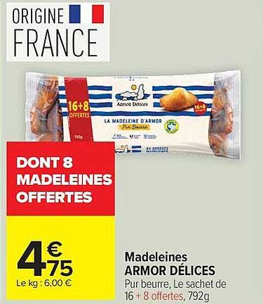 DONT 8 MADELEINES OFFERTES