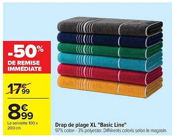 Drap de plage XL "Basic Line"